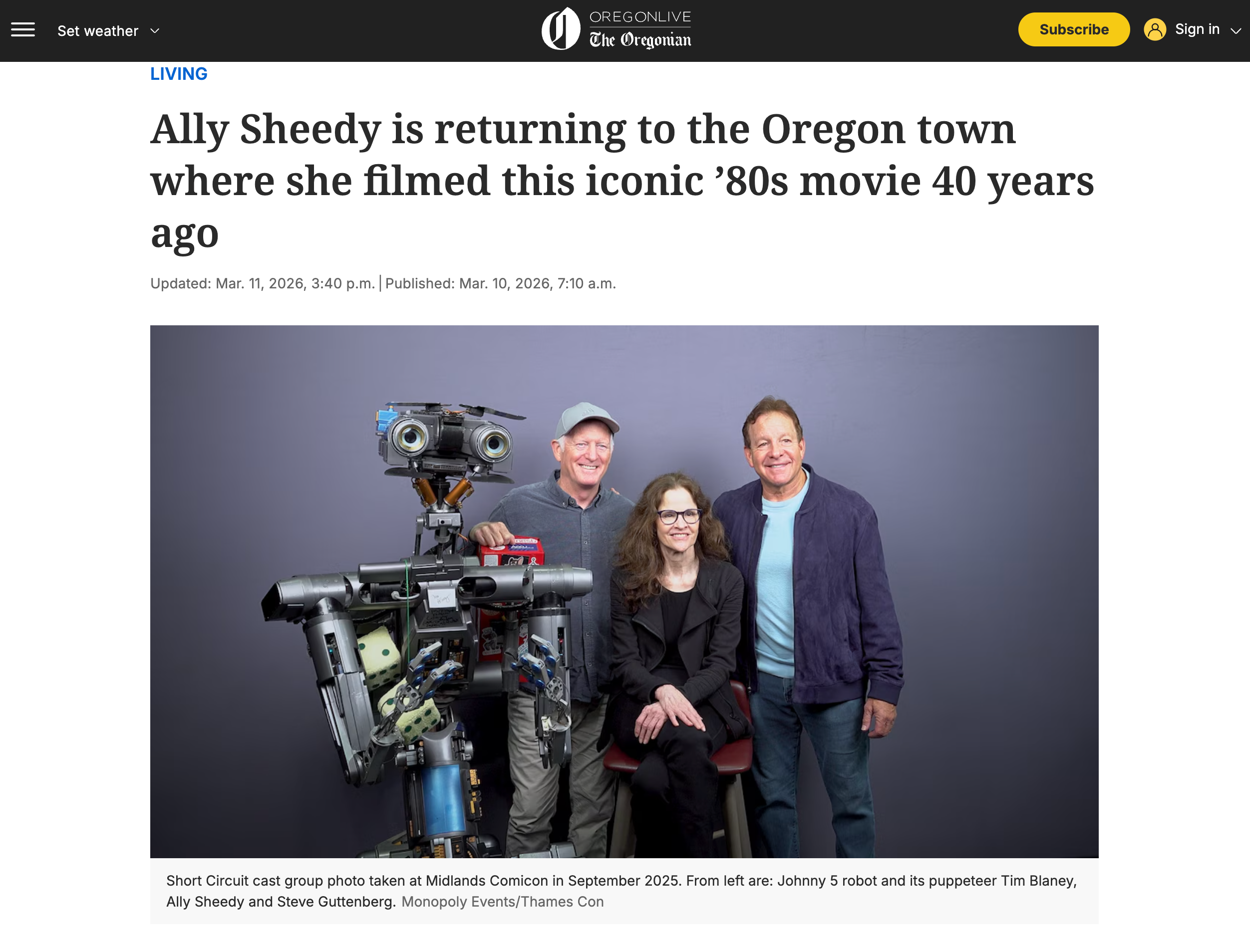 Oregonian article about the Short Circuit 40th anniversary